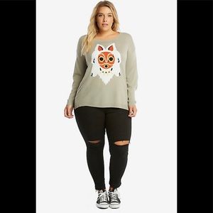 COPY - Studio Ghibli Princess Mononoke Wolf Sweater